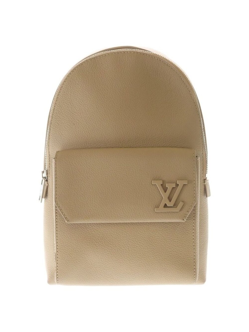 Louis Vuitton LV Aerogram Pilot Sling Bag Beige Leather Silver